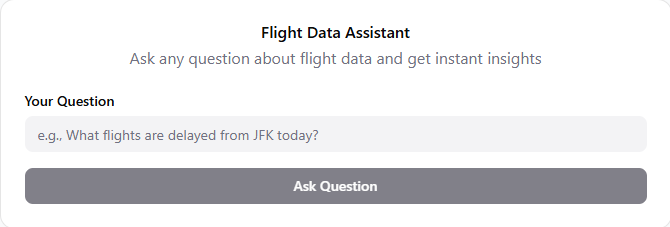 Flight Data question Input SAP Fiori for Web UI showing text input field